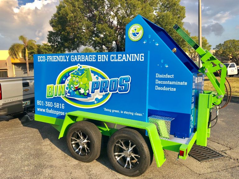 Trailer Mounted Trash Bin Cleaners