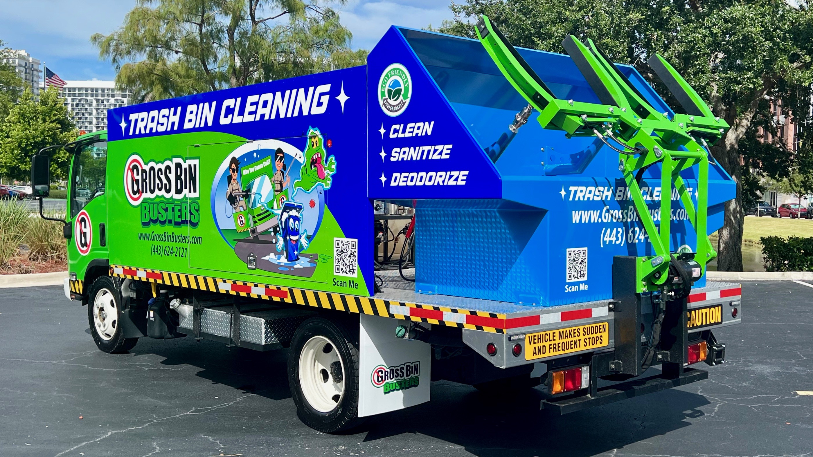T0110_PTO Trash Bin Cleaning Truck