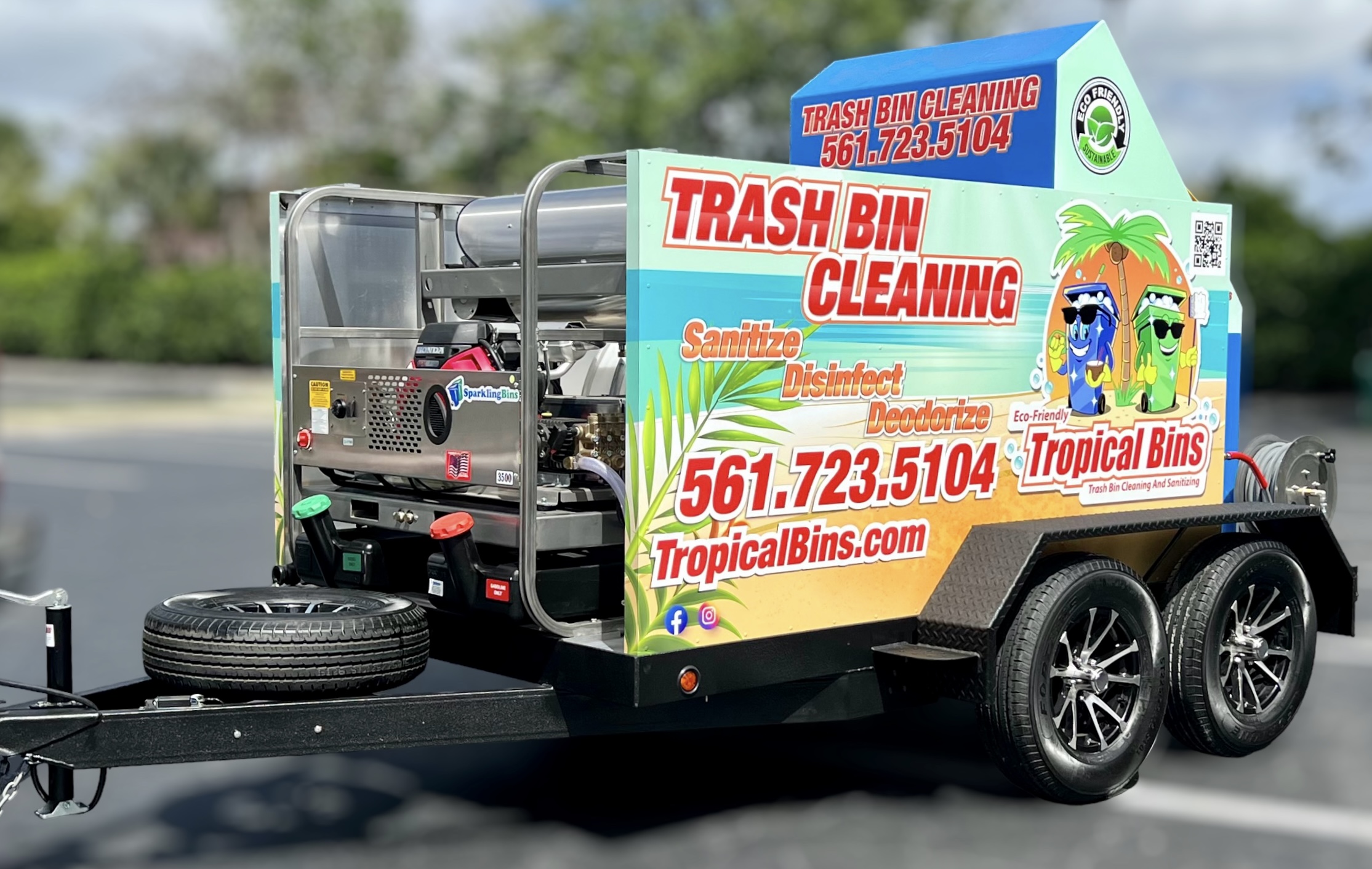 T0169_trash can cleaning trailer