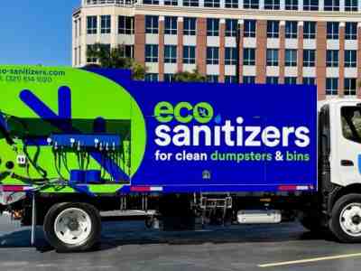 SB5 dumpster and trash bin cleaning truck is going out to Orlando Fl 