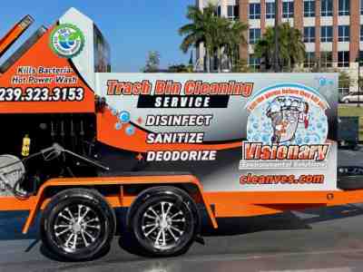 Our latest SB2 trailer mounted trash bin cleaner is going out to Cape Coral